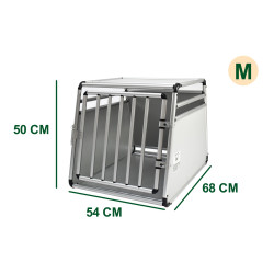 Cage pour chien tube alu rond taille medium 68x54x50