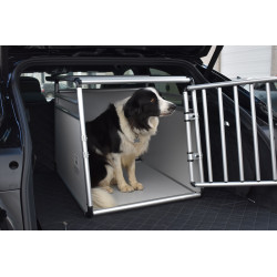Cage pour chien tube alu rond taille medium 68x54x50