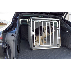 Cage pour chien tube alu rond taille large 80x60.5x64
