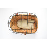 Panier de vélo arrière en osier pour chien ou chat à fixer sur porte-bagage