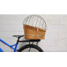 Panier de vélo arrière en osier pour chien ou chat à fixer sur porte-bagage
