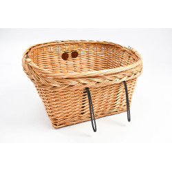 Panier de vélo avant ouvert en osier fixation guidon