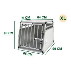 Cage pour chien tube alu rond taille XL 90x68x65