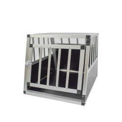 Cage pour chien tube alu CARRE 68x54x50 taille M - 1 porte