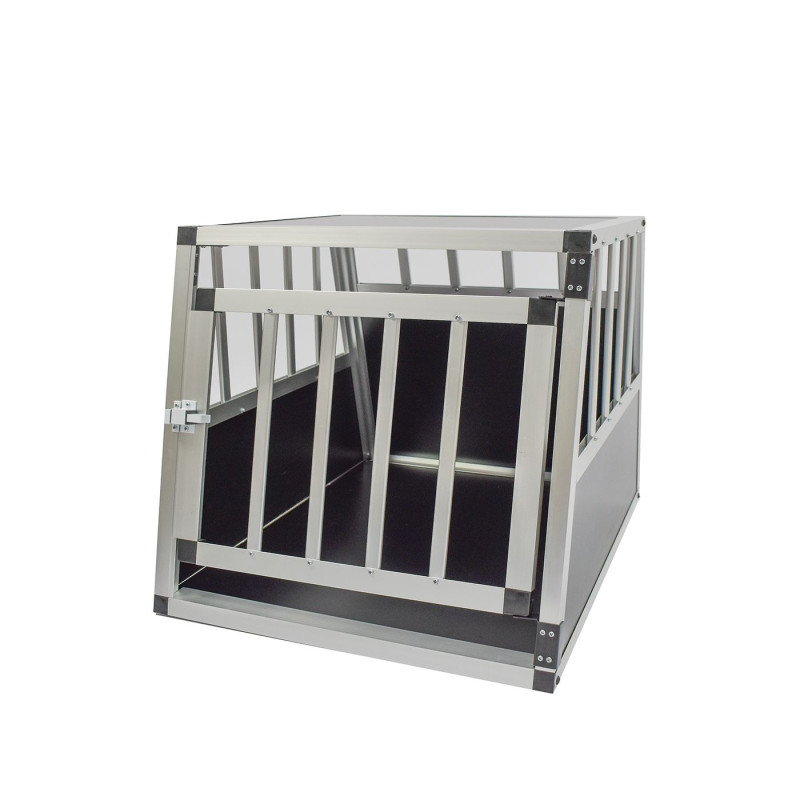 Cage pour chien tube alu CARRE 68x54x50 taille M - 1 porte