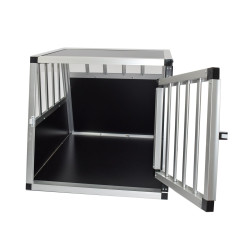 Cage pour chien tube alu CARRE 68x54x50 taille M - 1 porte