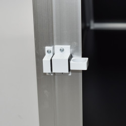 Cage pour chien tube alu CARRE 68x89x50 taille M - 2 portes