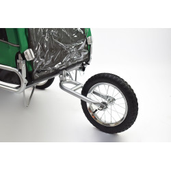 Remorque à vélo 2en1 pour chien XL en alu avec suspension
