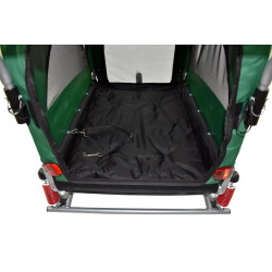 Remorque à vélo 2en1 pour chien XL en alu avec suspension