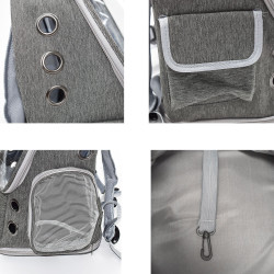 Sac à dos de transport avec bulle chien/chat