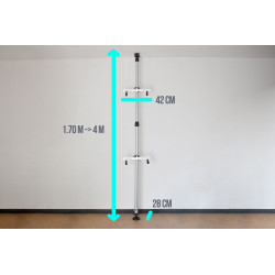 Support téléscopique 2 vélos