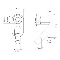 ATTACHE REMORQUE AXE VELO