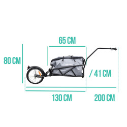 REMORQUE 1 ROUE SUSPENDUE + SAC