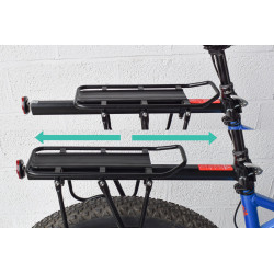 Portaequipajes trasero ajustable para bicicleta
