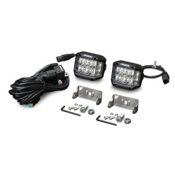 PIAA DKQE39E Par de luces LED auxiliares cúbicas 5600K (9,7 × 8,9 × 7,3 cm) - Iluminación de largo alcance - Auto / 4x4 / Moto