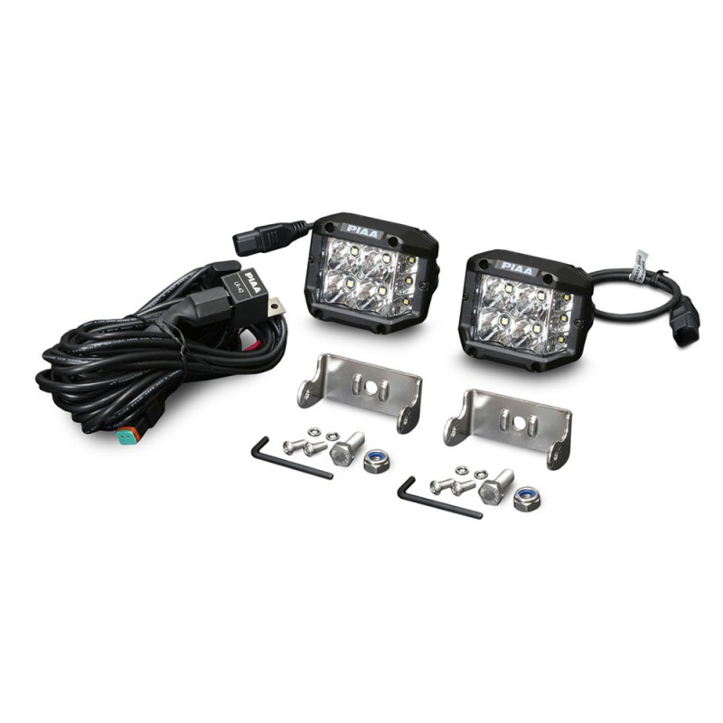 PIAA DKQE39E Paar kubische Hilfs-LED-Leuchten 5600K (9,7 × 8,9 × 7,3 cm) – Beleuchtung mit großer Reichweite – Auto / 4x4 / Moto