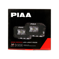 PIAA DKCL209 Paar quadratische Zusatz-LED-Leuchten 5600K (8,1 × 6,0 × 5,8 cm) – Breitstrahl – Auto / Motorrad / Off-road