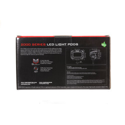 PIAA DKCL209 Par de luces LED auxiliares cuadradas 5600K (8,1 × 6,0 × 5,8 cm) - Haz ancho - Auto / Moto / Off-road