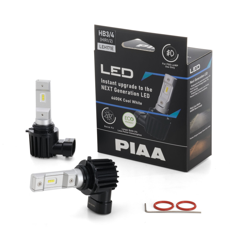 PIAA LEH171E Paire Ampoules LED conversion pour phares HB3/HB4/HIR1/HIR2  6600K/18W
