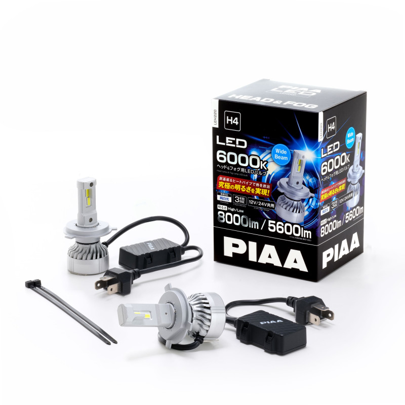 PIAA LEH220 Paar LED-lampen ombouw voor H4 koplampen 6000K/45W