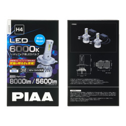 PIAA LEH220 Par de bombillas LED de conversión para faros H4 6000K/45W