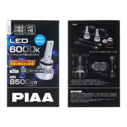 PIAA LEH221 Coppia di lampadine LED di conversione per fari H11/H8/H9/H16 6000K/45W