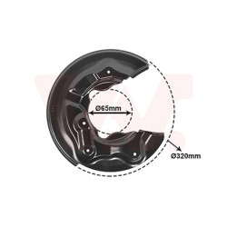 Protection disque frein arrière gauche 4 wd pour diamètre du disque de frein [mm]  272