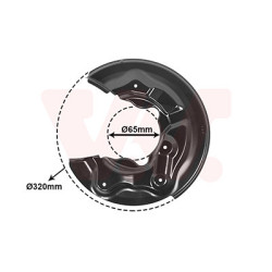 Protection disque frein arrière droit 4 wd pour diamètre du disque de frein [mm]  272