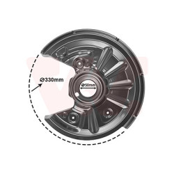 Protection disque frein arrière gauche pour diamètre du disque de frein [mm]  310 pas 4x4