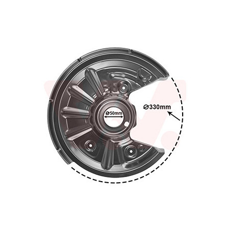 Protection disque frein arrière droit pour diamètre du disque de frein [mm]  310 pas 4x4