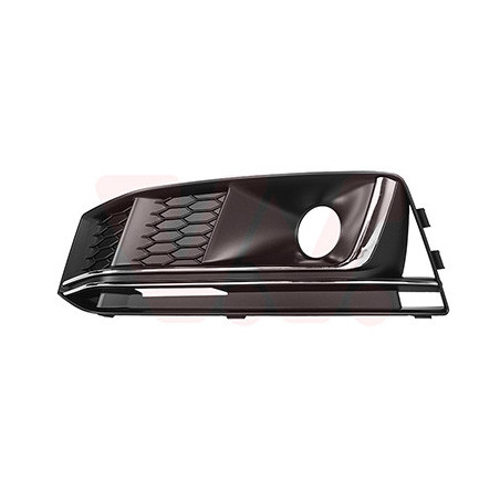 Grille prise d'air inférieure gauche s-line pour véhicules avec radar de distance (cruise control)  a.b. avec moulure chromée