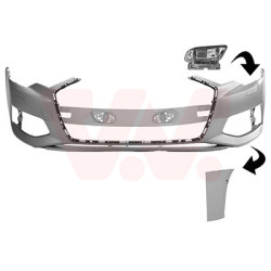 Pare-choc avant en primer s-line avec trous pour parkassist avec trous pour gicleur lave-phares