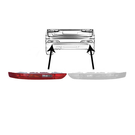 Feu arrière gauche dans pare-chocs