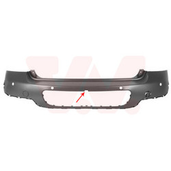 Pare-choc arrière countryman one-cooper  4 trous pour parkcontrol avec trous pour moulure pas cooper s