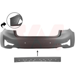 Pare-choc arrière en primer -22 sport sedan berline  6 trous pour parkassist avec trous pour moulure