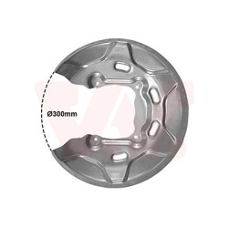 Protection disque frein arrière gauche ou droit pour diamètre du disque de frein [mm]  300