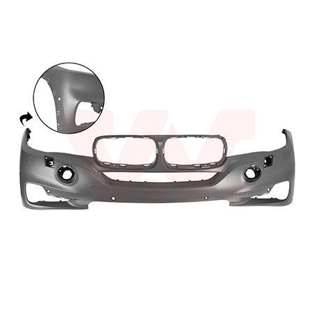 Pare-choc avant avec trous pour parkassist avec trous pour gicleur lave-phares pas m-pack