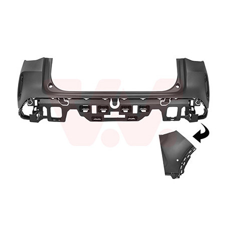 Pare-choc arrière en primer pour véhicules avec assistant d angle mort pas c4x