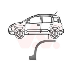 Moulure passage roue arrière gauche cross