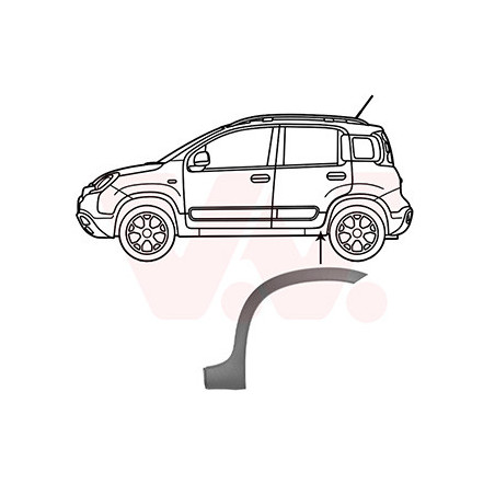 Moulure passage roue arrière gauche cross