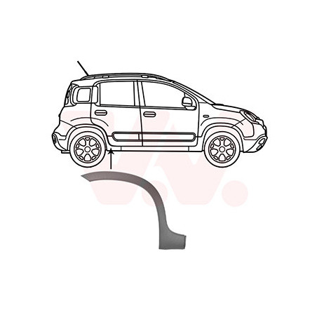 Moulure passage roue arrière droit cross