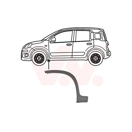 Moulure arc de roue avant gauche 4x4 trekking climbing partie arrière