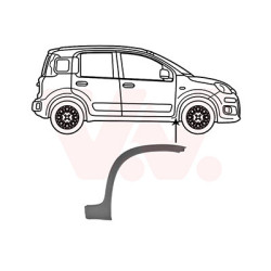 Moulure arc de roue avant droite 4x4 trekking climbing partie arrière