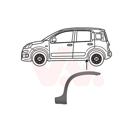 Moulure passage roue arrière gauche 4x4 trekking climbing partie arrière pas cross