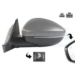 Rétroviseur électrique complet gauche 12pin primer chauffant rabattable électriquement avec éclairage inférieur side assist