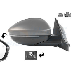 Rétroviseur électrique complet droit 14pin primer chauffant rabattable électriquement avec éclairage inférieur side assist 