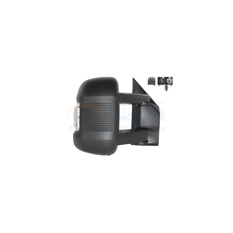 Rétroviseur électrique complet droit 24  w16w bras long chauffant avec radio et antenne dab