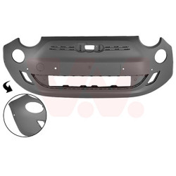 Pare-choc avant en primer  6 trous pour parkassist