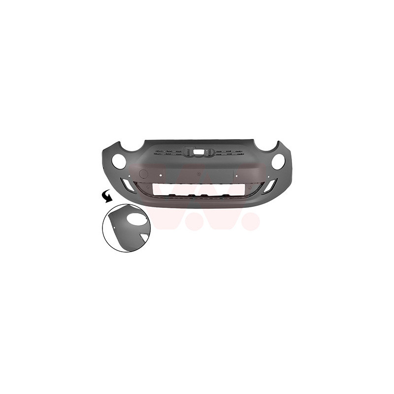 Pare-choc avant en primer  6 trous pour parkassist