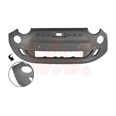 Pare-choc avant en primer  6 trous pour parkassist